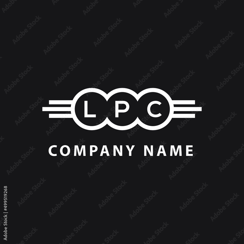 LPC letter logo design on black background. LPC  creative initials letter logo concept. LPC letter design.