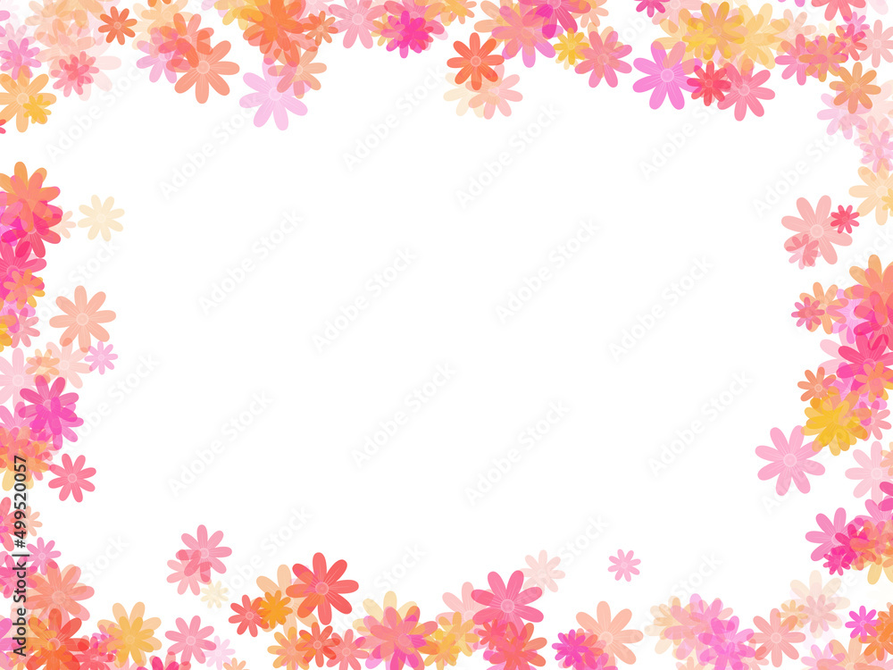 Flowers Frame Background Illustration Flowers Frame Background Illustration