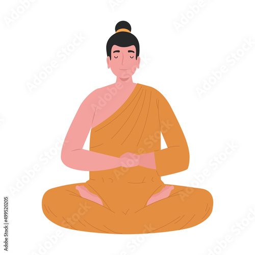 buddhist monk seated