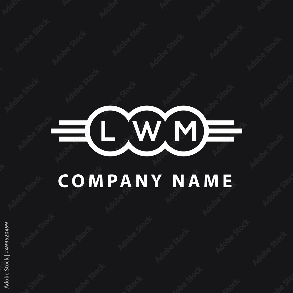 LWM  letter logo design on black background. LWM   creative initials letter logo concept. LWM  letter design.
