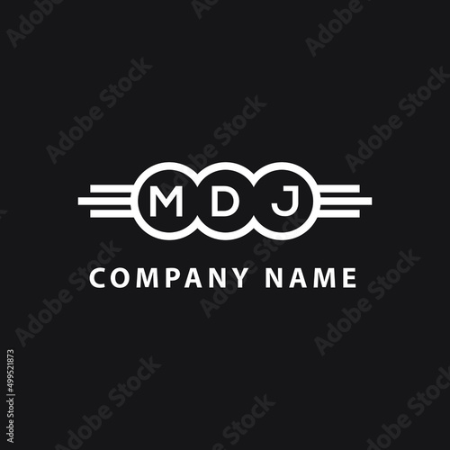 MDJ letter logo design on black background. MDJ creative initials letter logo concept. MDJ letter design.