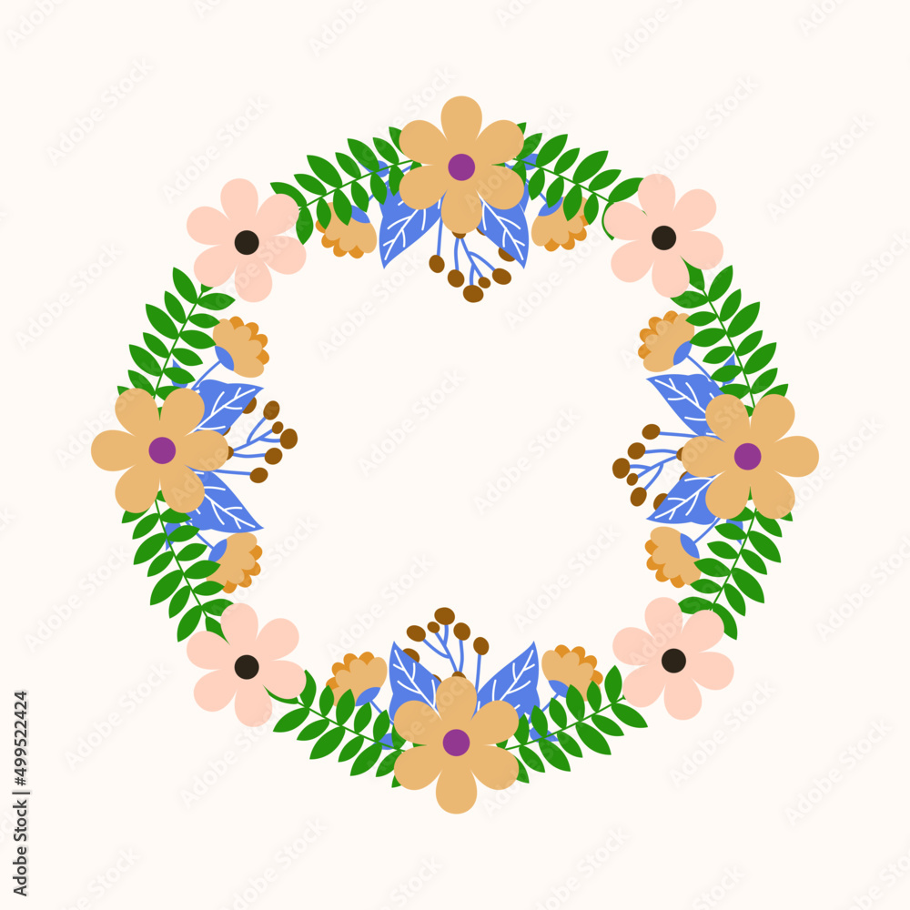 Abstract hand drew a decorative floral frame, Greeting card template Abstract hand drew a decorative floral frame, Greeting card template