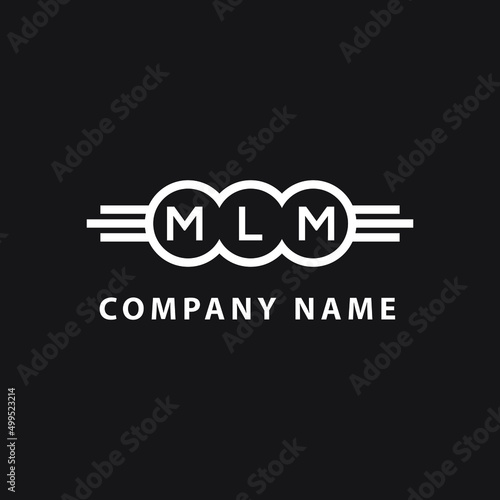MLM letter logo design on black background. MLM  creative initials letter logo concept. MLM letter design.
