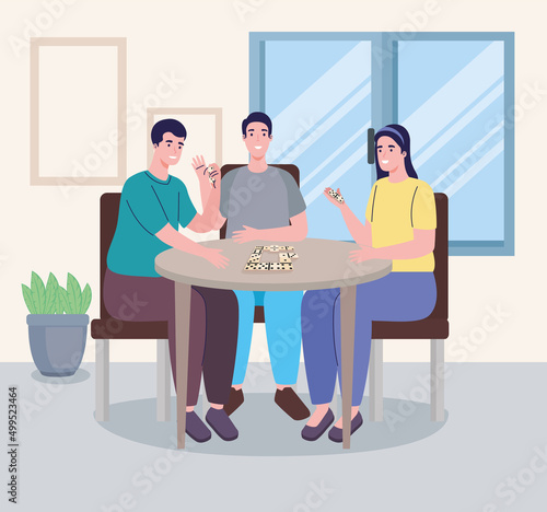 persons playing domino