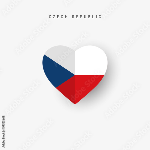 Czech Republic heart shaped flag. Origami paper cut Czechia national banner. 3D vector illustration isolated on white with soft shadow. Free Download Czech Republic heart shaped flag. Origami paper cut Czechia national banner. 3D vector illustration isolated on white with soft shadow. - GFXLoad