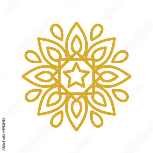 golden flower decoration