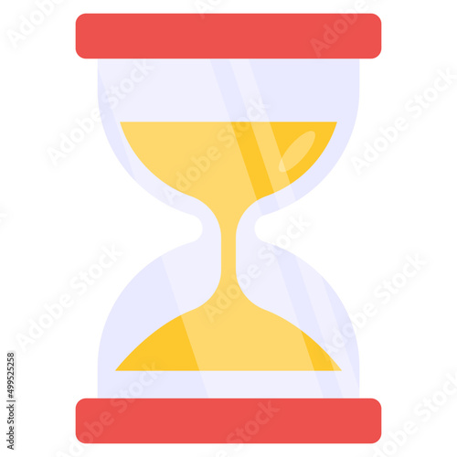 A vintage timer device, icon of sandglass