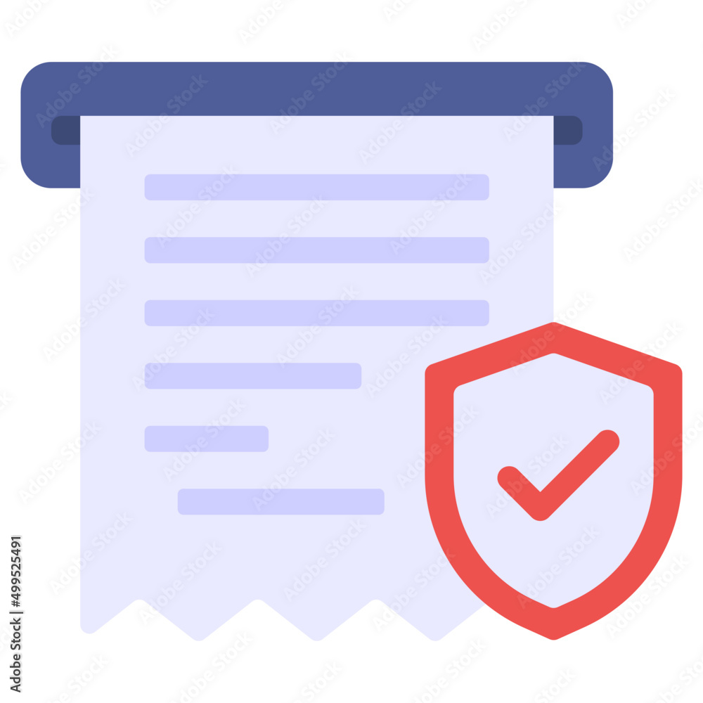 Modern design icon of secure bank slip Modern design icon of secure bank slip