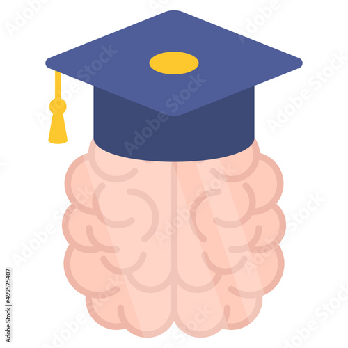 Academic cap icon, vector design of mortarboard