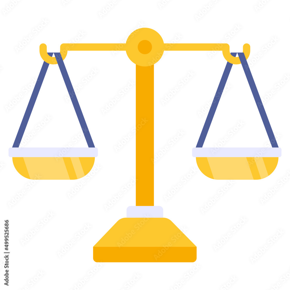 Trendy design icon of balance scale Trendy design icon of balance scale