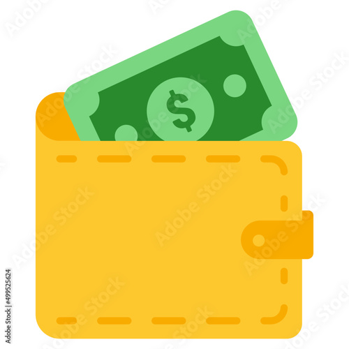 An icon design of wallet 