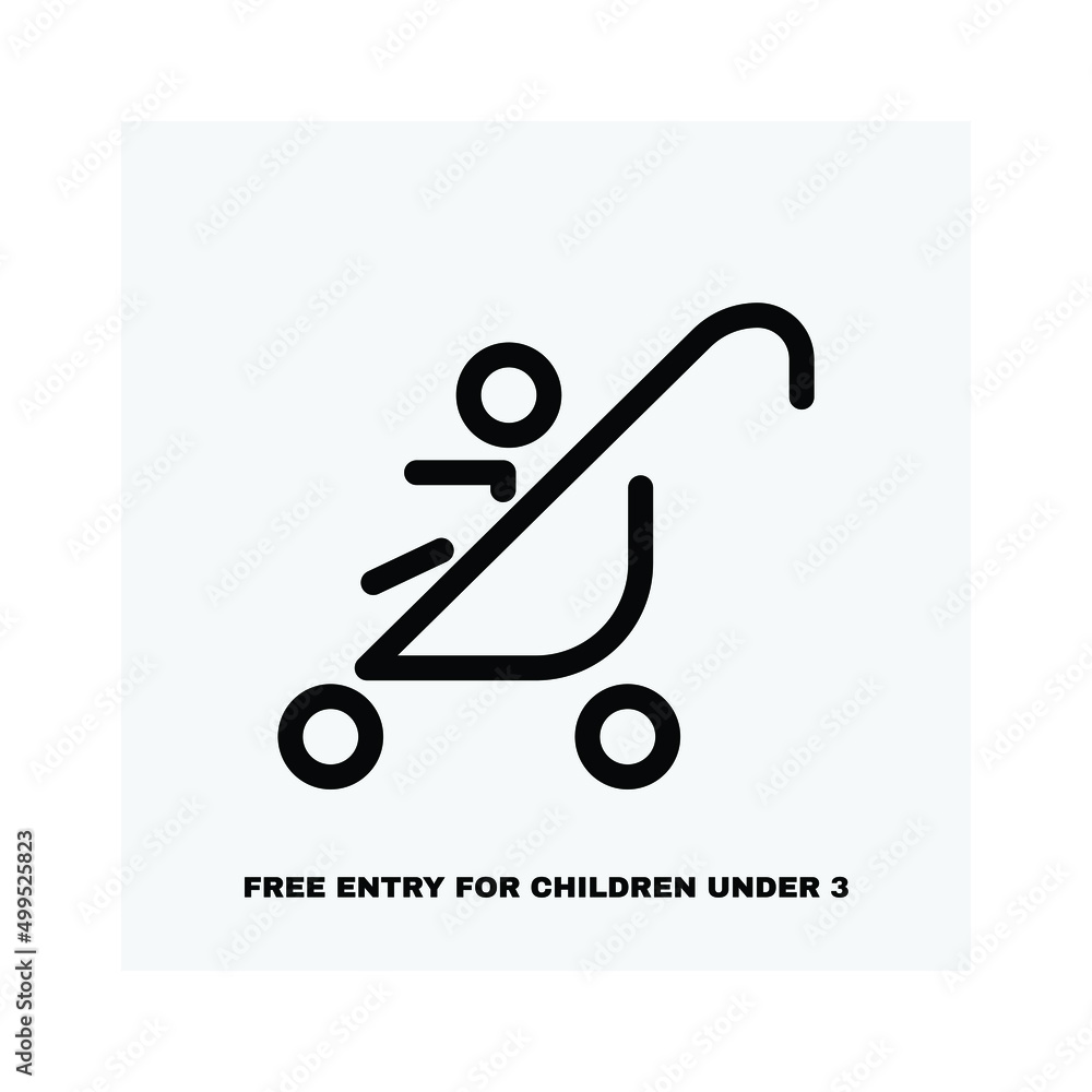 Baby stroller icon for your illustration Baby stroller icon for your illustration