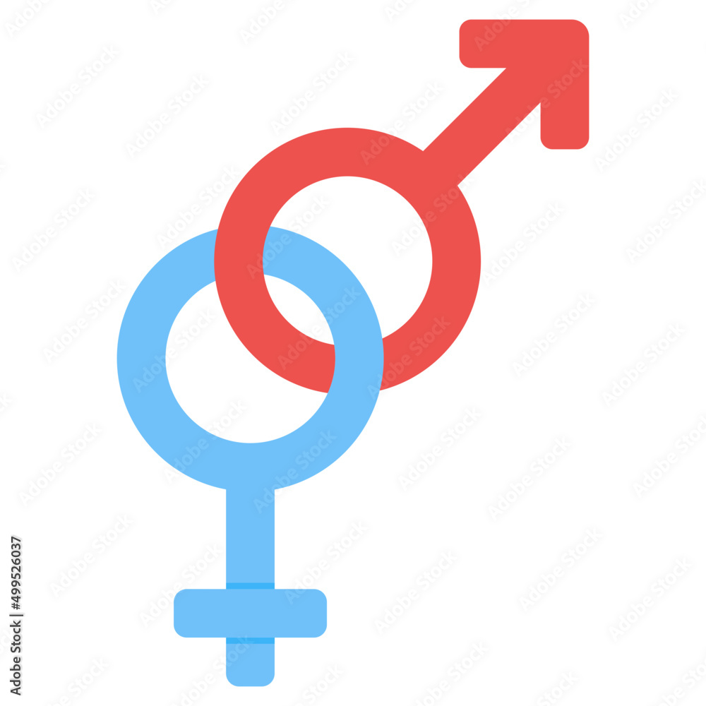 Editable design icon of male and female symbol, gender vector Editable design icon of male and female symbol, gender vector