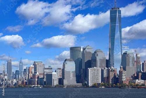 New York City skyline viewed from the southern end of Manhattan