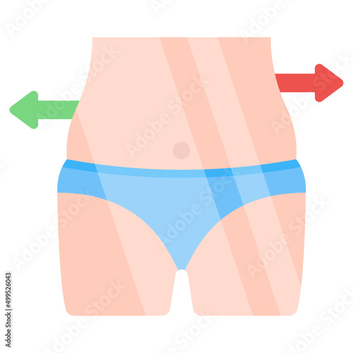 Premium download icon of slim waist