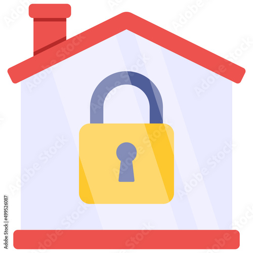An icon design of home security