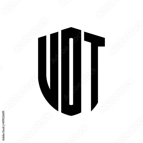 UDT letter logo design. UDT modern letter logo with black background. UDT creative  letter logo. simple and modern letter logo. vector logo modern alphabet font overlap style. Initial letters UDT  photo