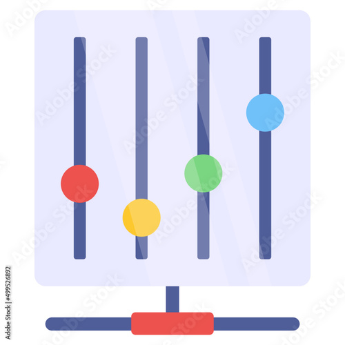 Conception flat design icon of volume equalizer