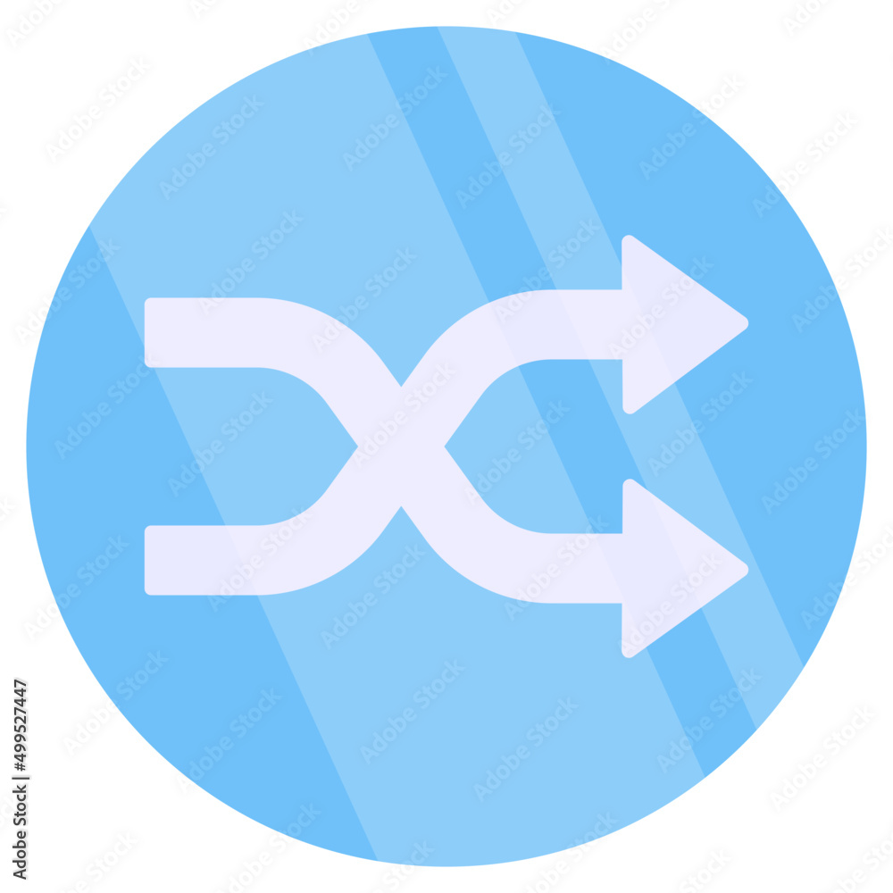 Modern style icon of shuffle arrows Modern style icon of shuffle arrows