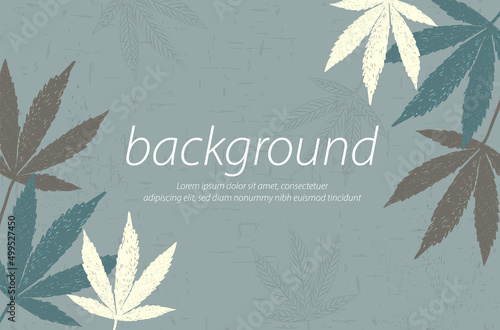  light jadestone background hand draw brown green leaf cannabis wallpaper design
