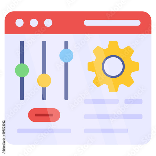 Flat design icon of volume equalizer