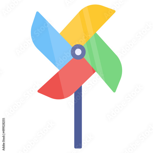 A colorful design icon of pinwheel