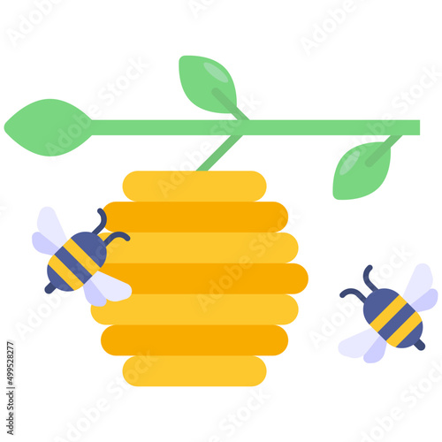 A unique design icon of beehive