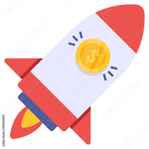 Perfect design icon of financial launch
