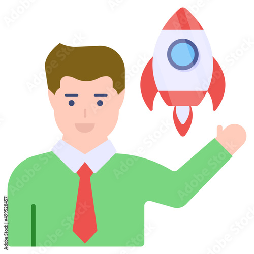 A colorful design icon of launcher