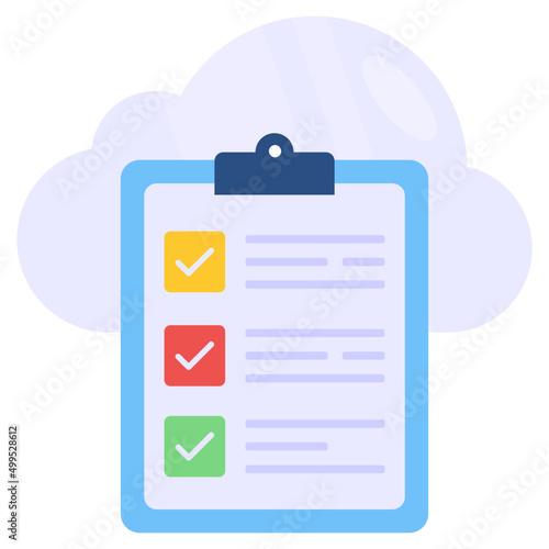 Premium download icon of cloud list