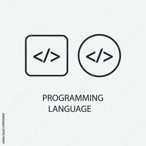 Free Download programing language vector icon illustration sign  - GFXLoad