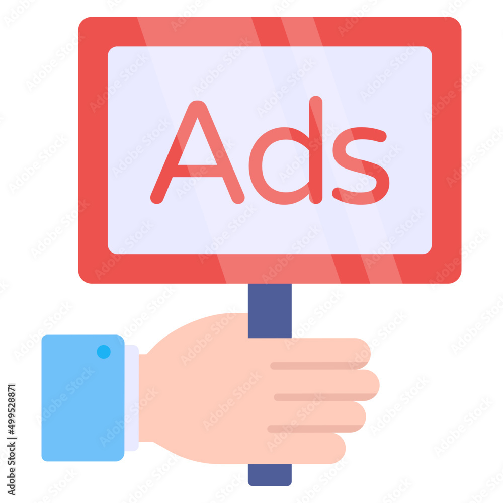 An editable design icon of ad board An editable design icon of ad board
