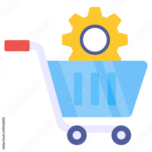 Editable design icon of commerce management