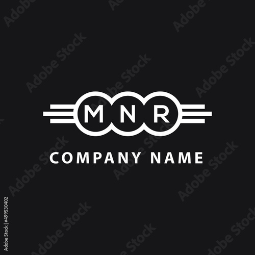 MNR letter logo design on black background. MNR  creative initials letter logo concept. MNR letter design. photo