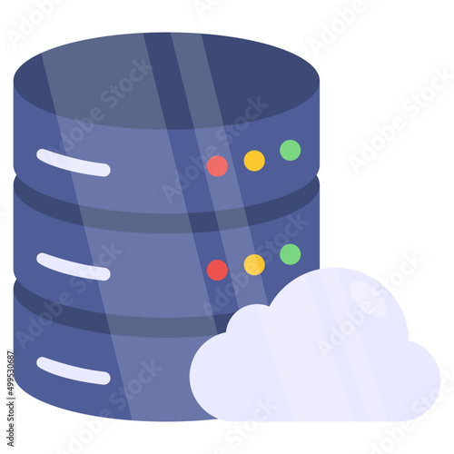 A unique design icon of cloud dat

