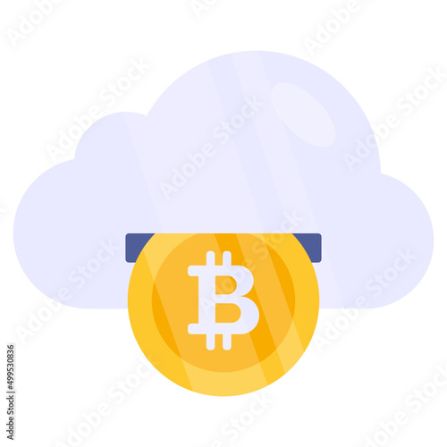 Cloud bi colored vector icon