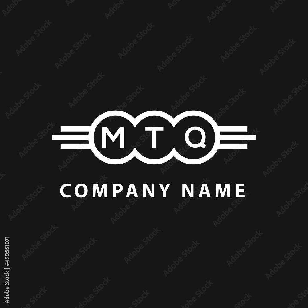 MTQ letter logo design on black background. MTQ  creative initials letter logo concept. MTQ letter design.
