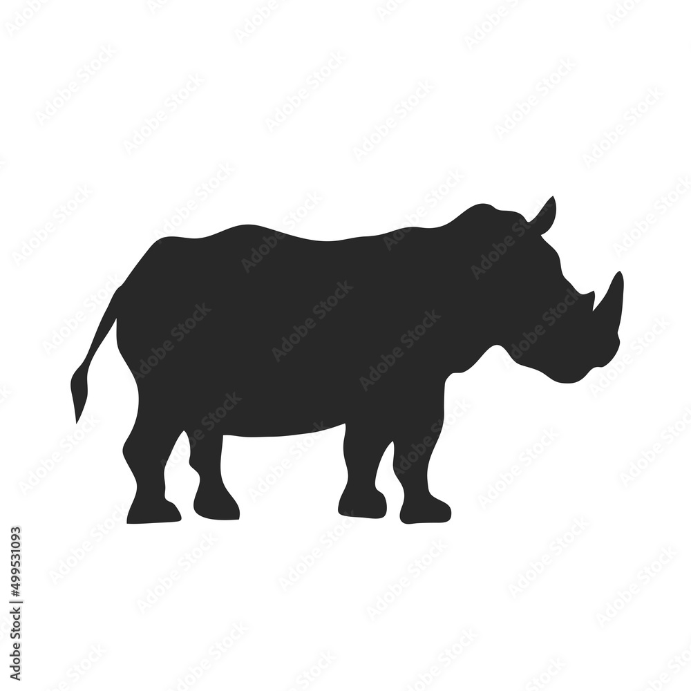 rhino animal silhouette rhino animal silhouette