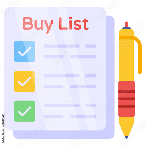 Perfect design icon of shopping list