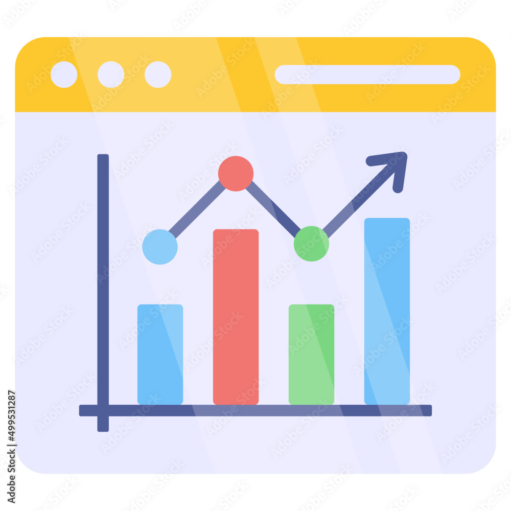 Unique design icon of web statistics
Unique design icon of web statistics