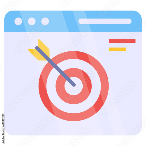 Editable design icon of online target