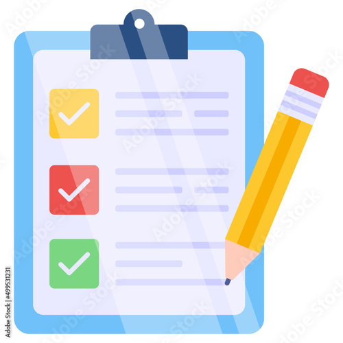 Trendy vector design of checklist