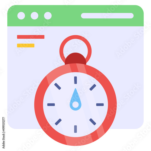 Trendy vector design of page speed test