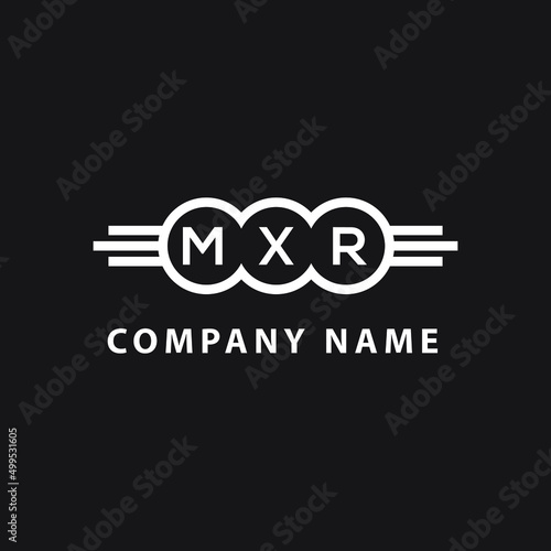 MXR letter logo design on black background. MXR  creative initials letter logo concept. MXR letter design.
 photo