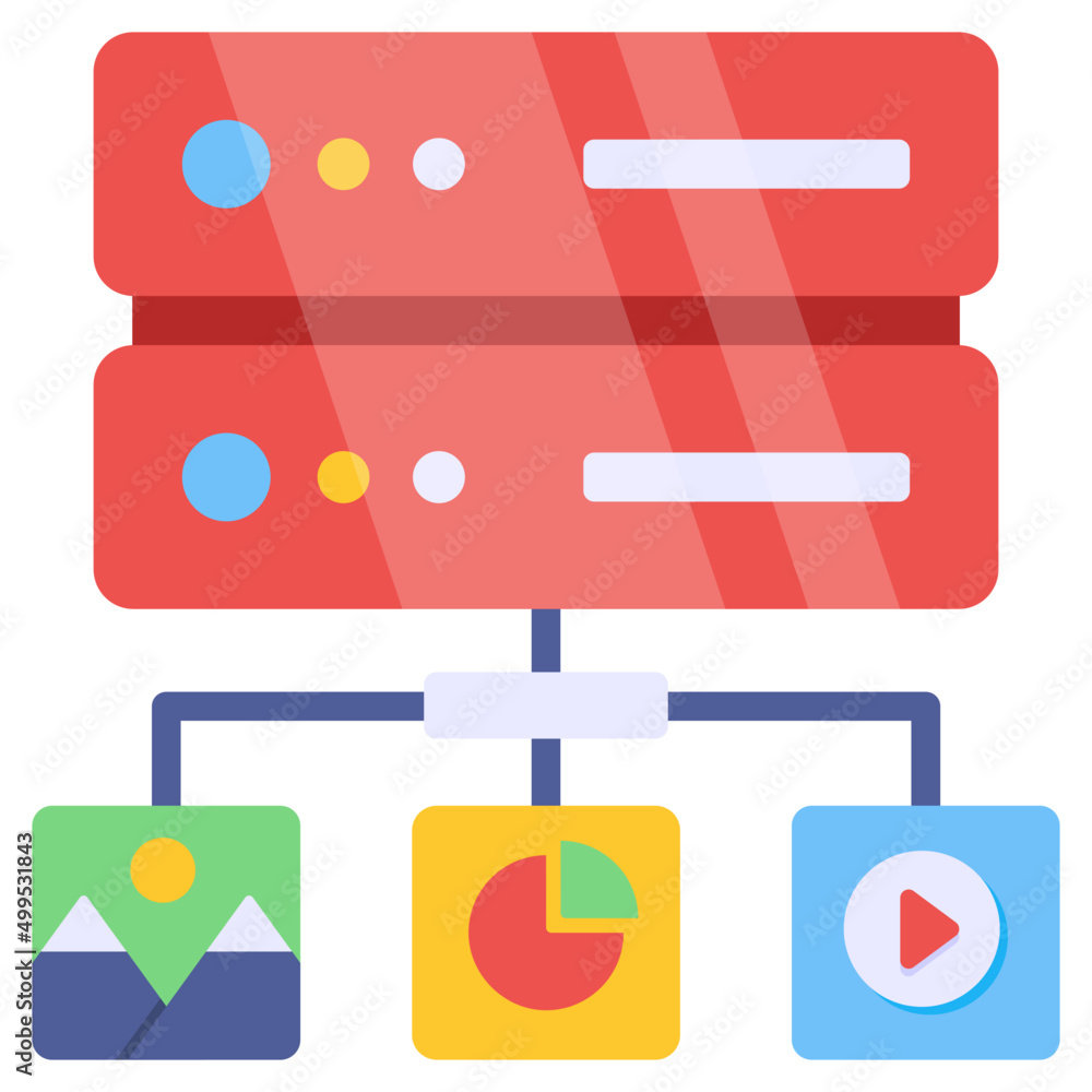 Obraz premium Vector design of server network