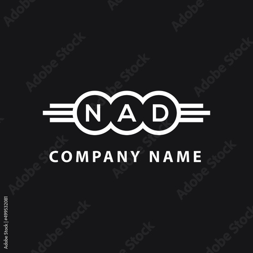 NAD letter logo design on black background. NAD  creative initials letter logo concept. NAD letter design.