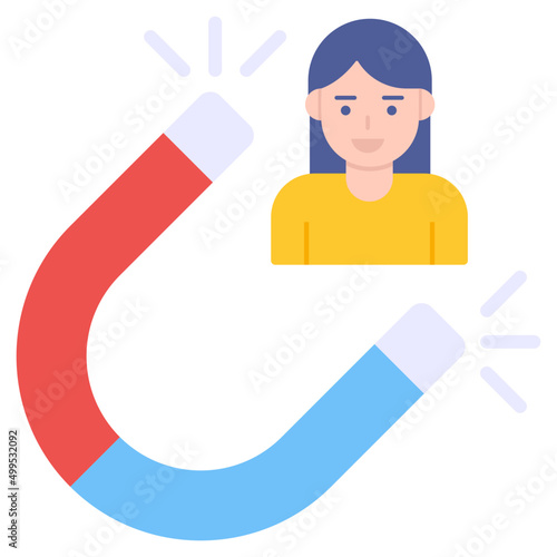 Trendy vector design of attract person