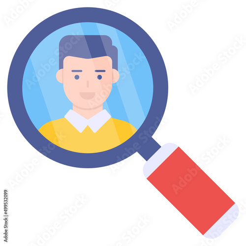 Modern design icon of headhunting