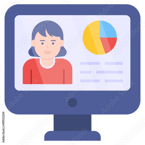 Trendy vector design of online data analyst