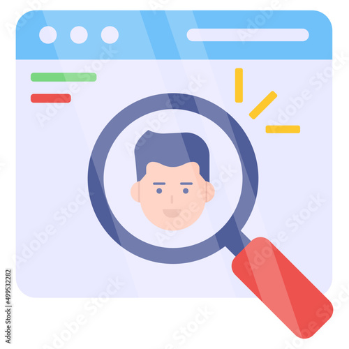 Modern design icon of headhunting